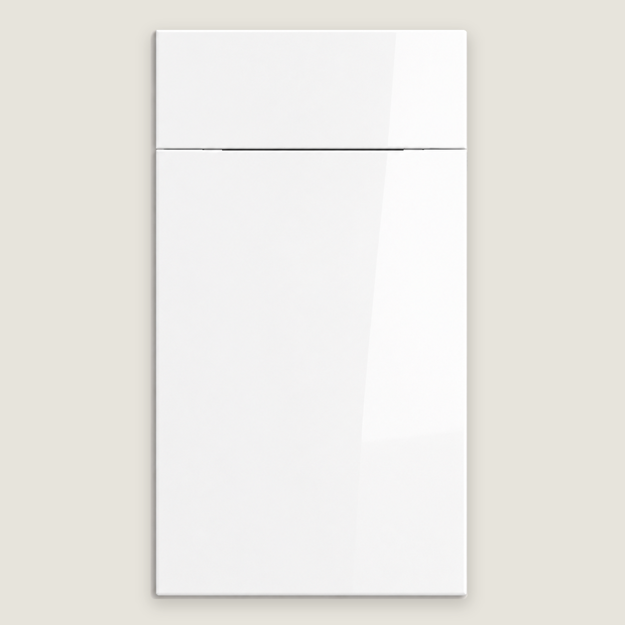 Luxe Blanco cabinet door by Deluxe Wood Cabinetry